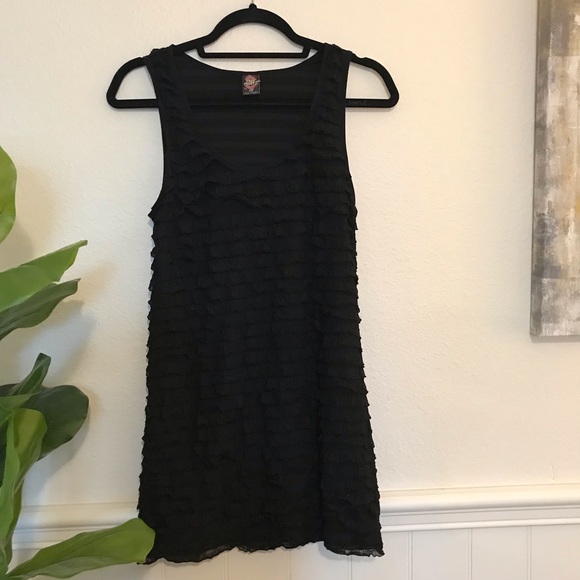 Free People Tops - Free People black tunic with ruffles